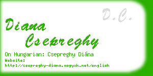 diana csepreghy business card